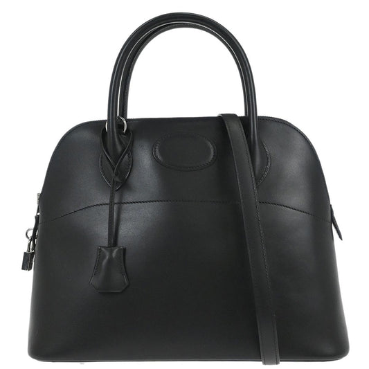 Hermes Black Box Calf Bolide 31 2way Shoulder Handbag