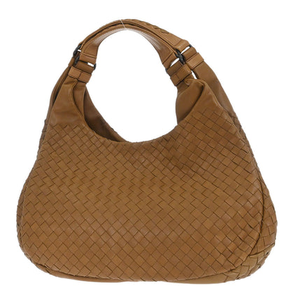 Bottega Veneta Brown Lambskin Intrecciato Handbag