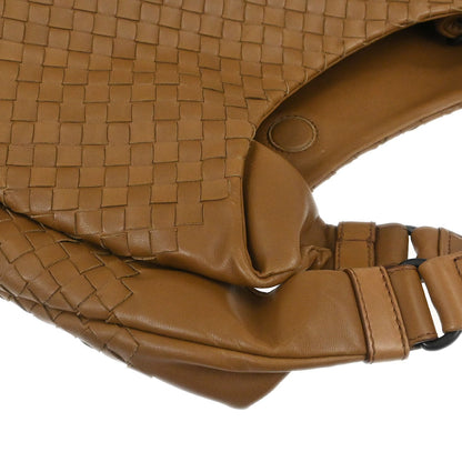 Bottega Veneta Brown Lambskin Intrecciato Handbag
