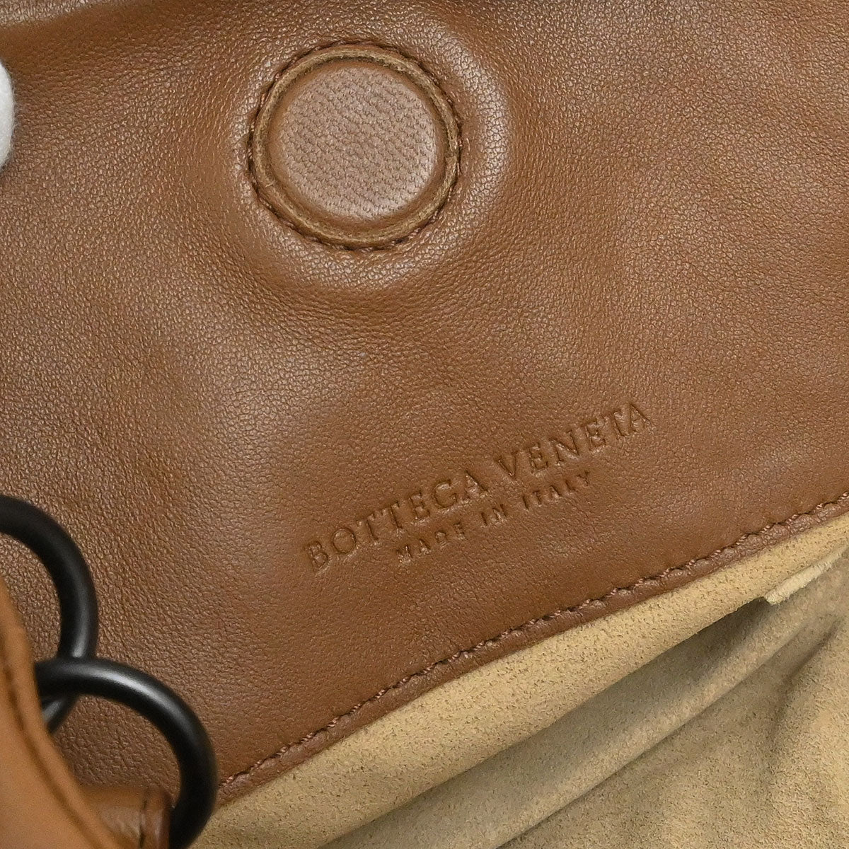 Bottega Veneta Brown Lambskin Intrecciato Handbag