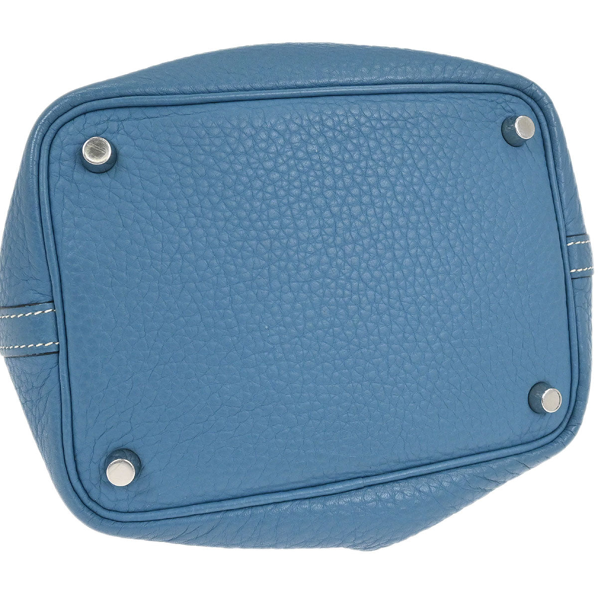 Hermes Blue Jean Taurillon Clemence Picotin Lock 18 PM Handbag