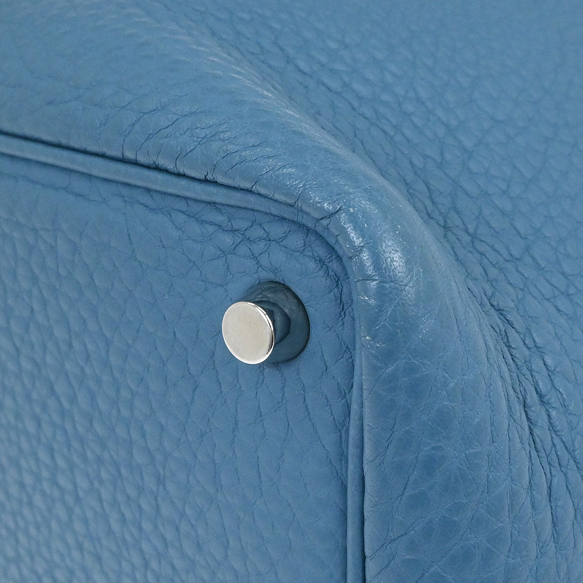 Hermes Blue Jean Taurillon Clemence Picotin Lock 18 PM Handbag