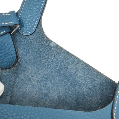 Hermes Blue Jean Taurillon Clemence Picotin Lock 18 PM Handbag