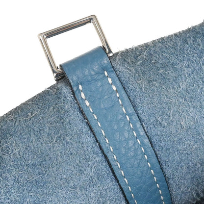 Hermes Blue Jean Taurillon Clemence Picotin Lock 18 PM Handbag