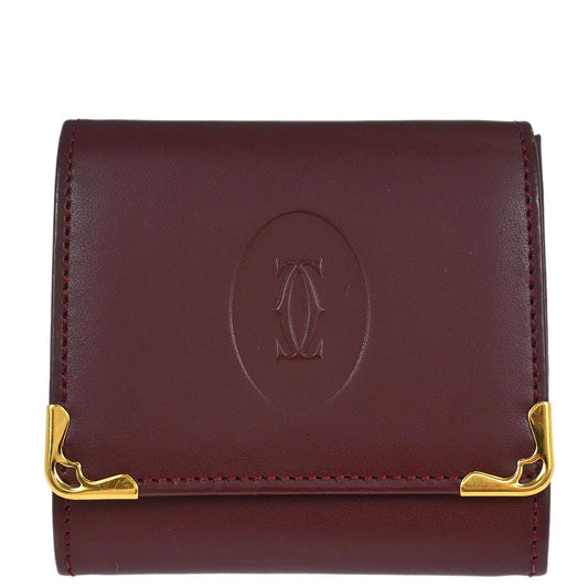 Cartier Must de Cartier Bordeaux Coin Purse Wallet