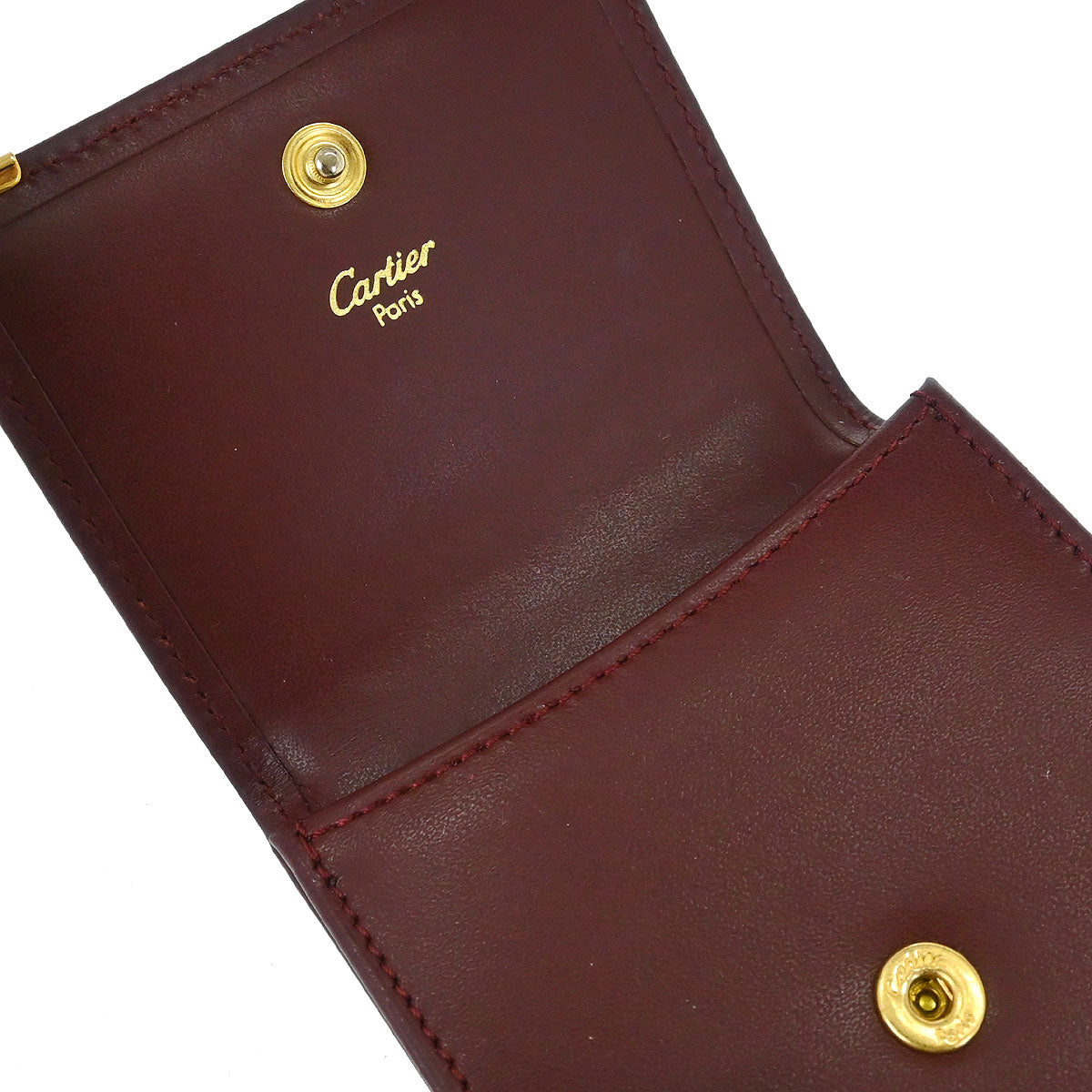 Cartier Must de Cartier Bordeaux Coin Purse Wallet