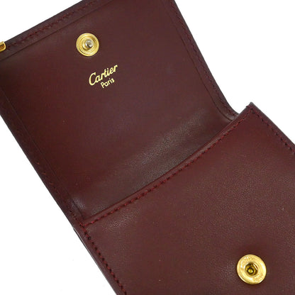 Cartier Must de Cartier Bordeaux Coin Purse Wallet