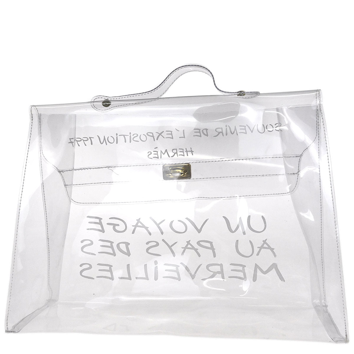 Hermes Clear Kelly Vinyl Handbag
