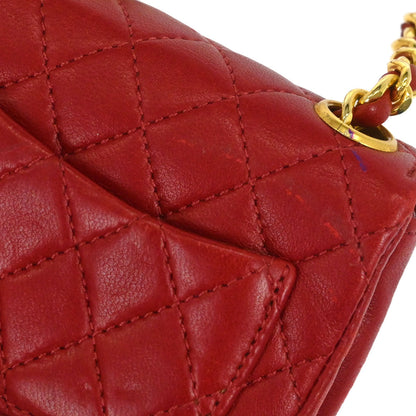 Chanel Red Lambskin Classic Flap Micro Bum Belt Bag