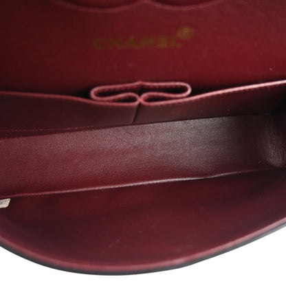 Chanel 1997-1999 Black Lambskin Medium Classic Double Flap Shoulder Bag