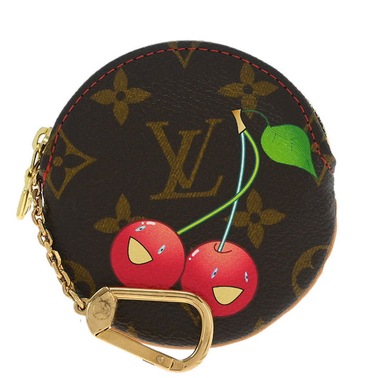 Louis Vuitton Cherry Porte Monnaie Rond Coin Case Wallet M95043