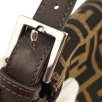 Fendi Brown Canvas Zucca Mamma Baguette Handbag
