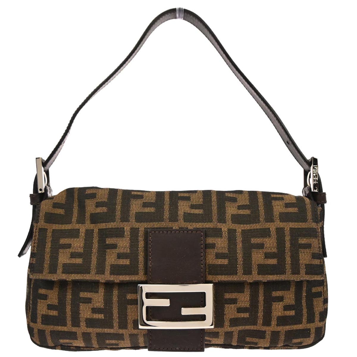 Fendi Brown Zucca Baguette Handbag
