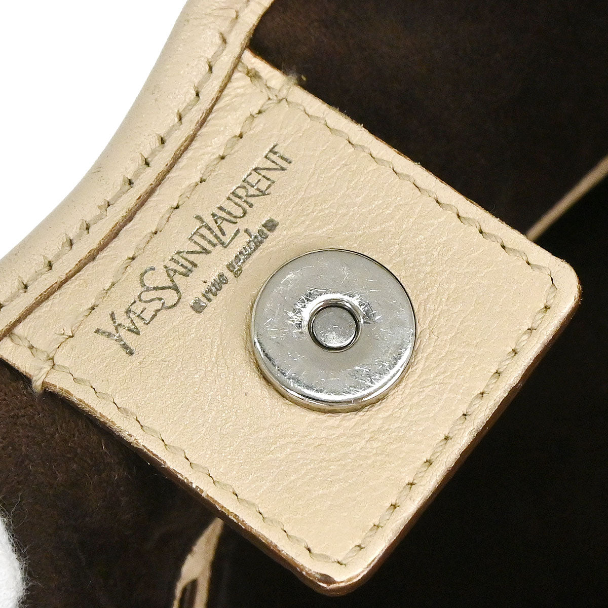 Yves Saint Laurent Beige Leather Mombasa Handbag