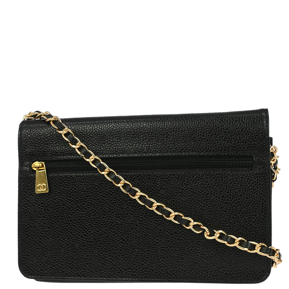 Chanel Black Caviar Skin Timeless Wallet on Chain WOC