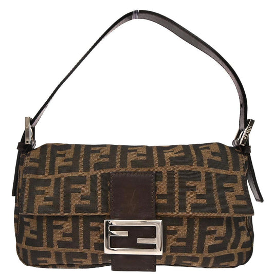Fendi Brown Zucca Baguette Handbag