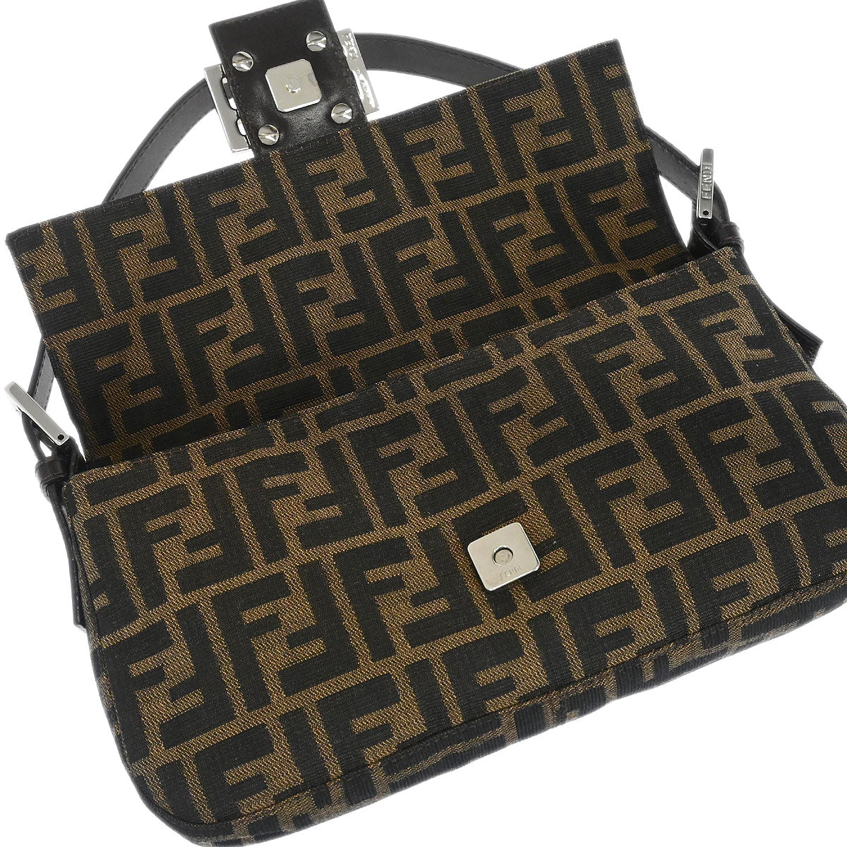 Fendi Brown Zucca Baguette Handbag