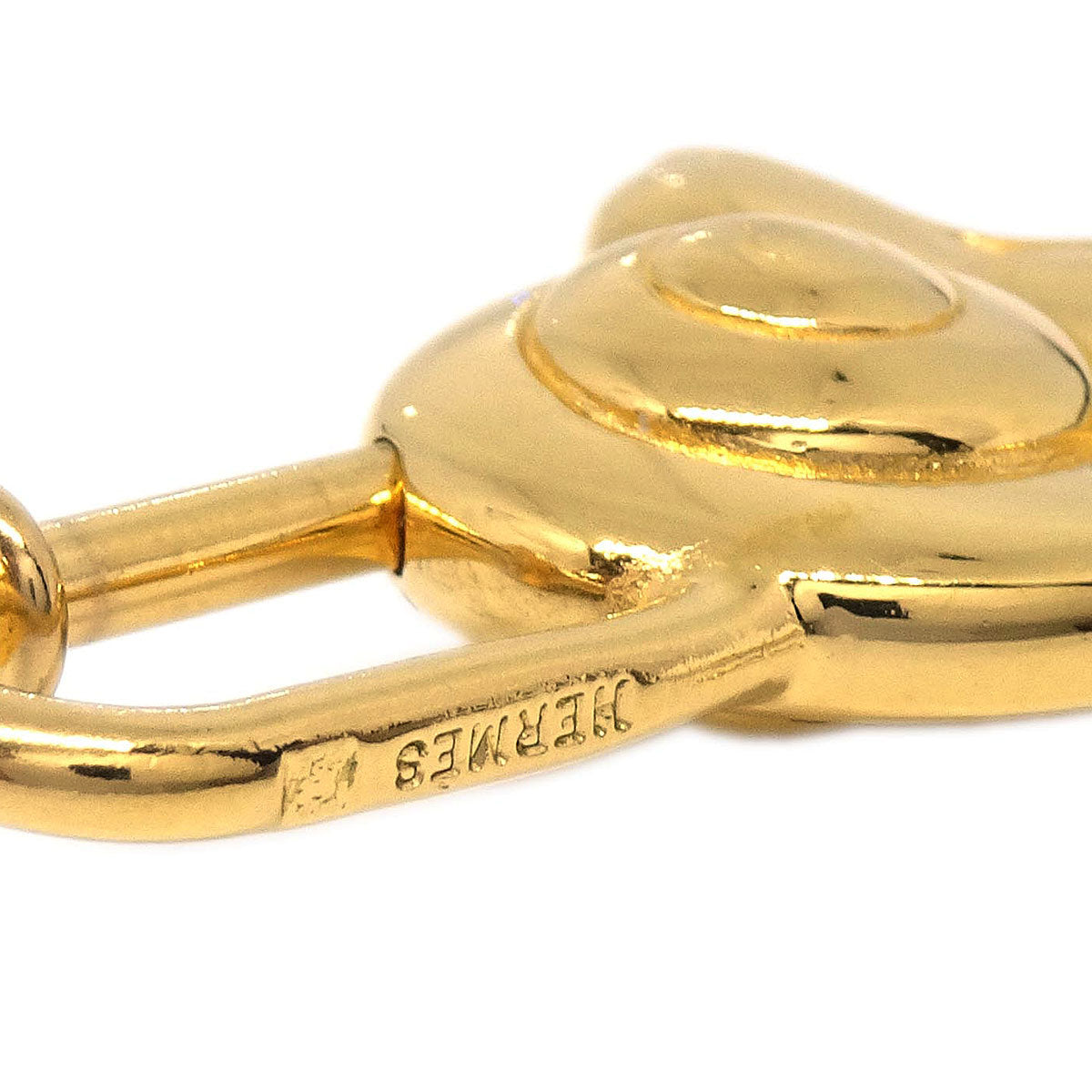 Hermes 1995 Snail Annee De la Route Cadena Gold Small Good