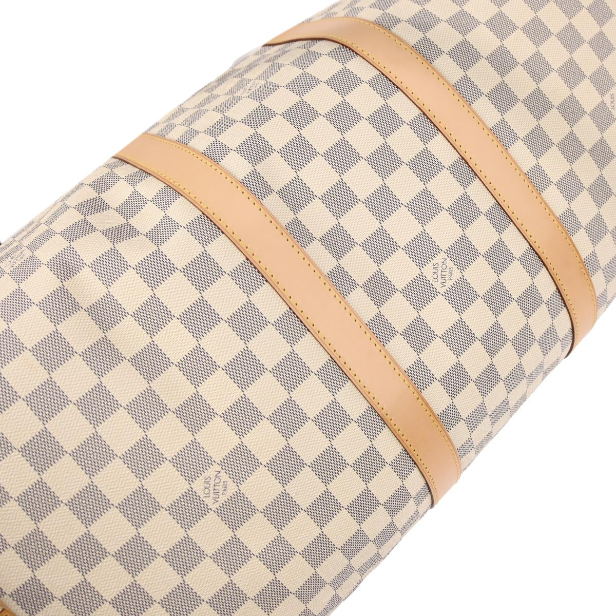 Louis Vuitton Damier Azur Keepall Bandouliere 55 Duffle Bag N41429