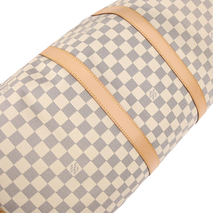 Louis Vuitton Damier Azur Keepall Bandouliere 55 Duffle Bag N41429