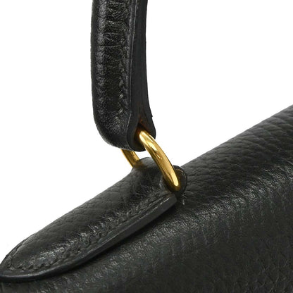 Hermes Black Ardennes Kelly 28 Sellier 2way Shoulder Handbag