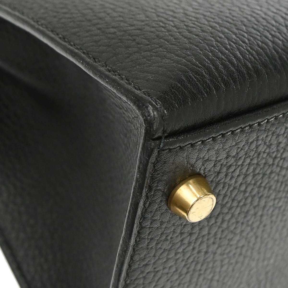 Hermes Black Ardennes Kelly 28 Sellier 2way Shoulder Handbag