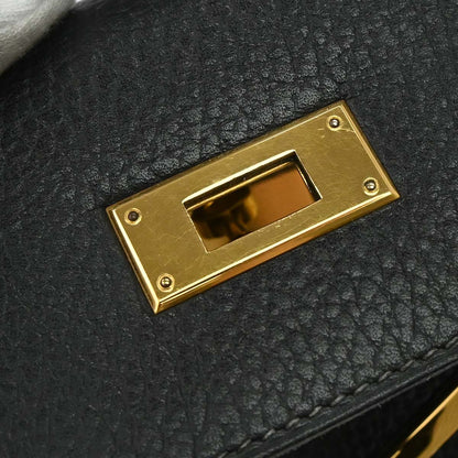Hermes Black Ardennes Kelly 28 Sellier 2way Shoulder Handbag