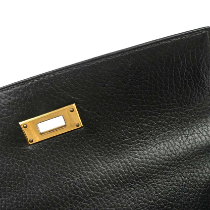 Hermes Black Ardennes Kelly 28 Sellier 2way Shoulder Handbag