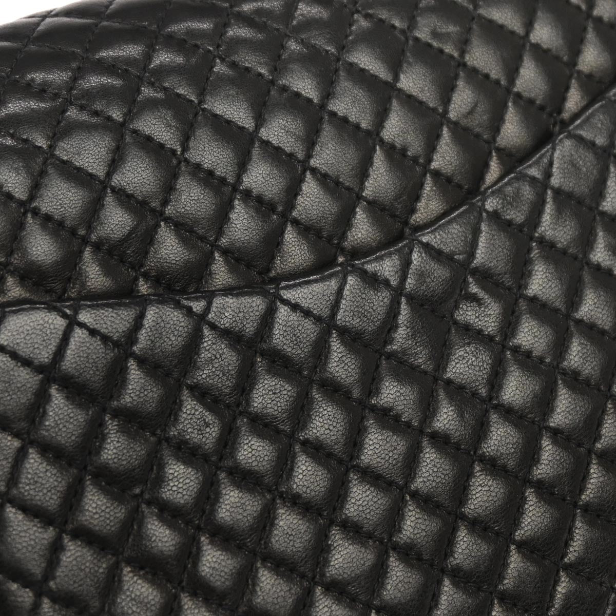 Chanel 1994-1996 Black Lambskin Single Flap Shoulder Bag