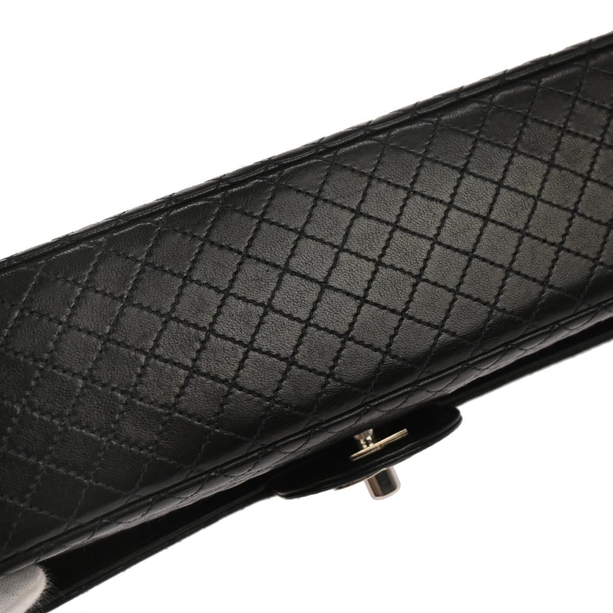 Chanel 1994-1996 Black Lambskin Single Flap Shoulder Bag