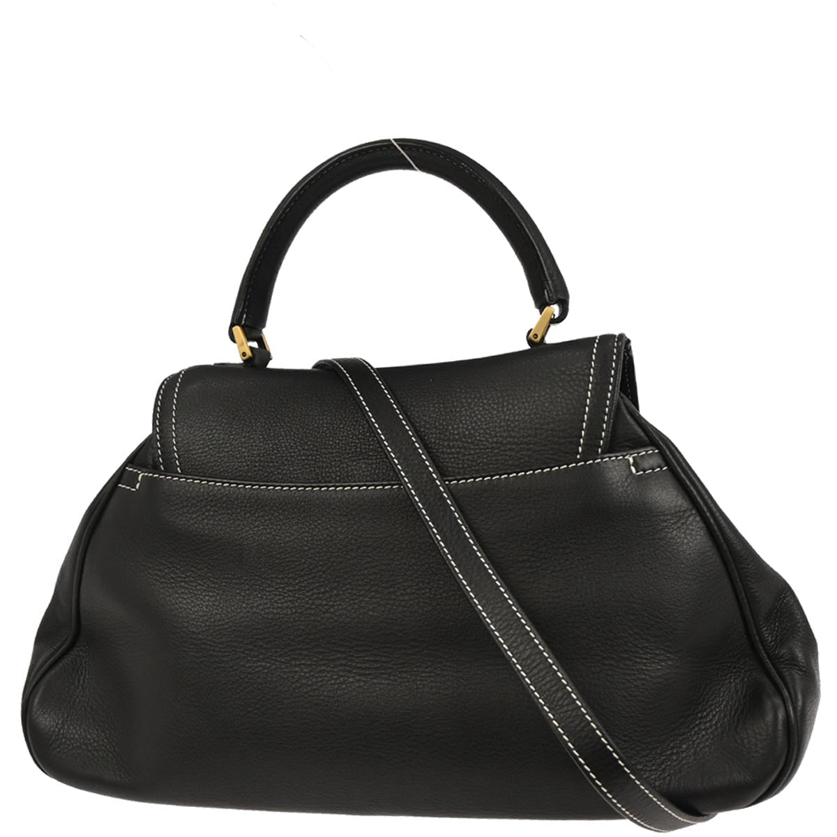 Christian Dior Black Saddle 2way Shoulder Handbag