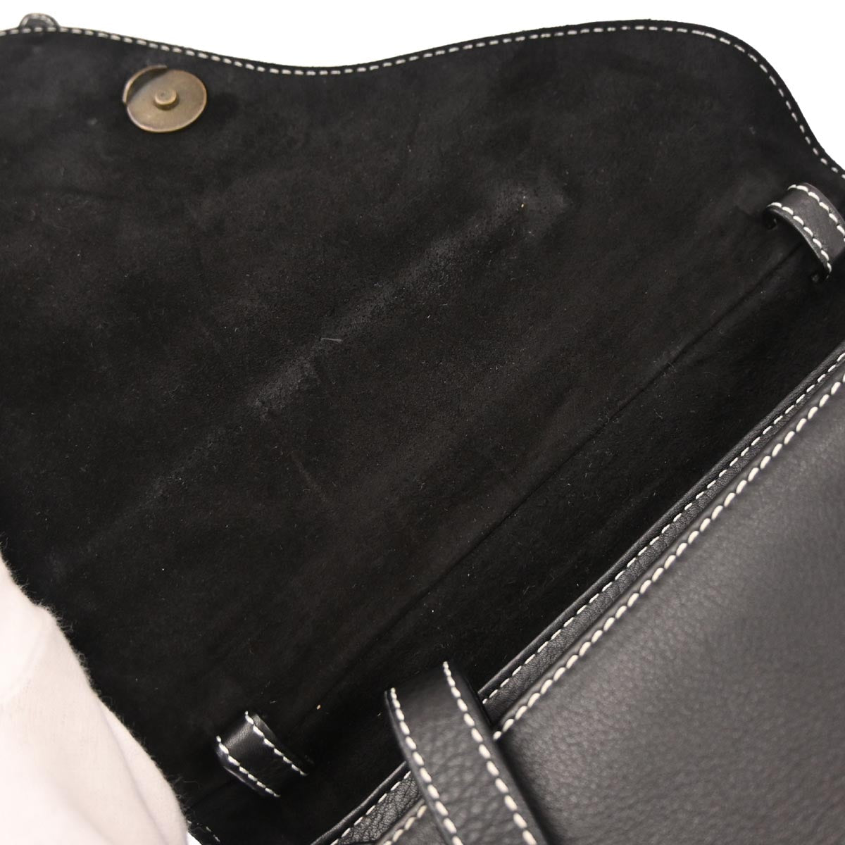 Christian Dior Black Saddle 2way Shoulder Handbag