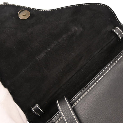 Christian Dior Black Saddle 2way Shoulder Handbag