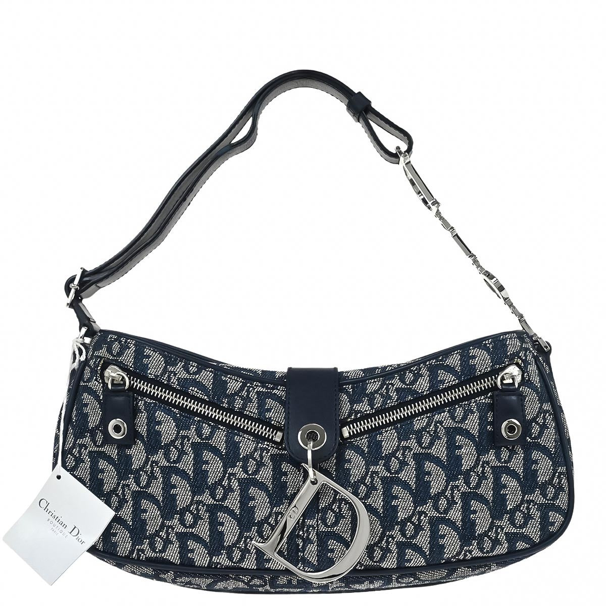 Christian Dior 2005 Navy Trotter Handbag