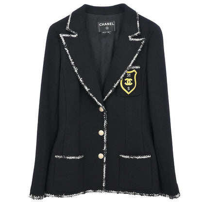 Chanel Emblem Single Breasted Jacket Black