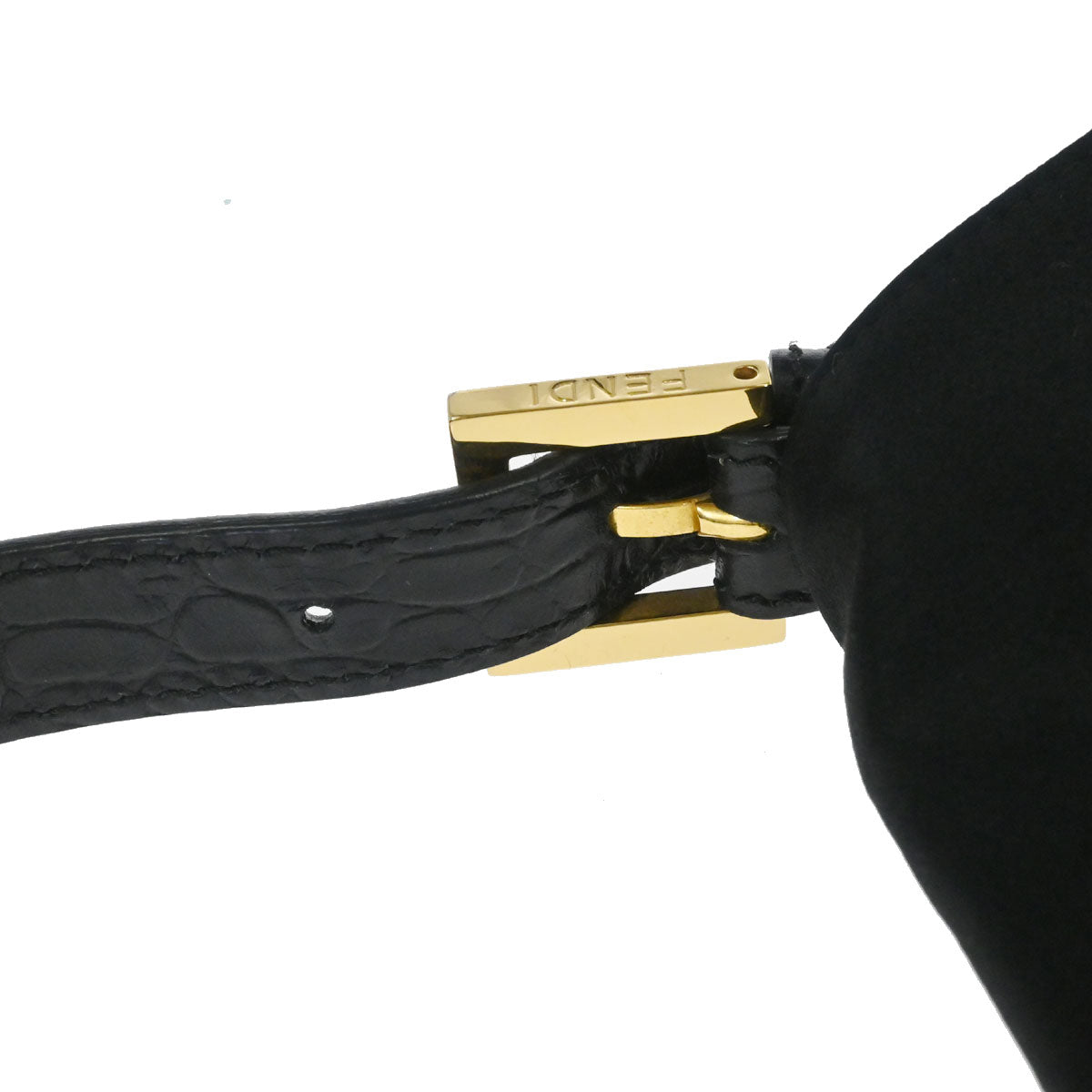 Fendi * Black Satin Baguette Handbag