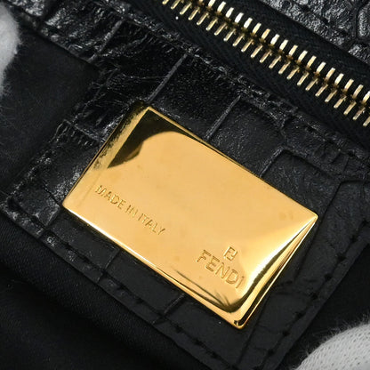 Fendi * Black Satin Baguette Handbag