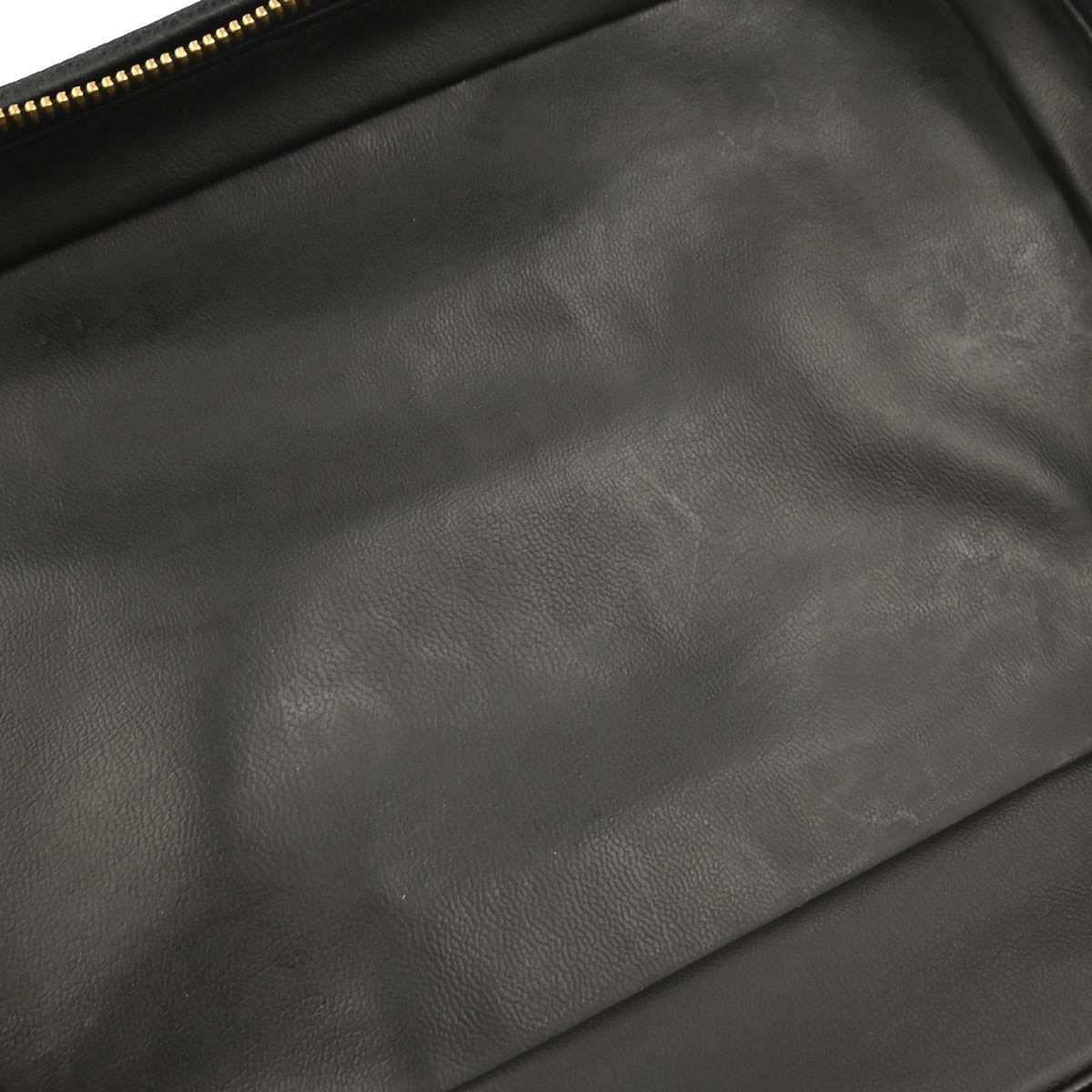 Chanel 1996-1997 Black Caviar Skin Vanity 2way Shoulder Handbag