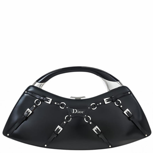 Christian Dior 2003 Black Bondage Handbag