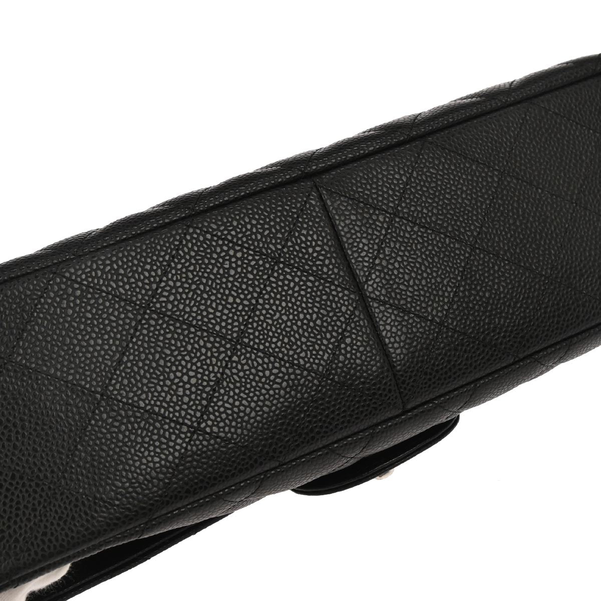 Chanel 2006-2008 Black Caviar Skin Jumbo Shoulder Bag