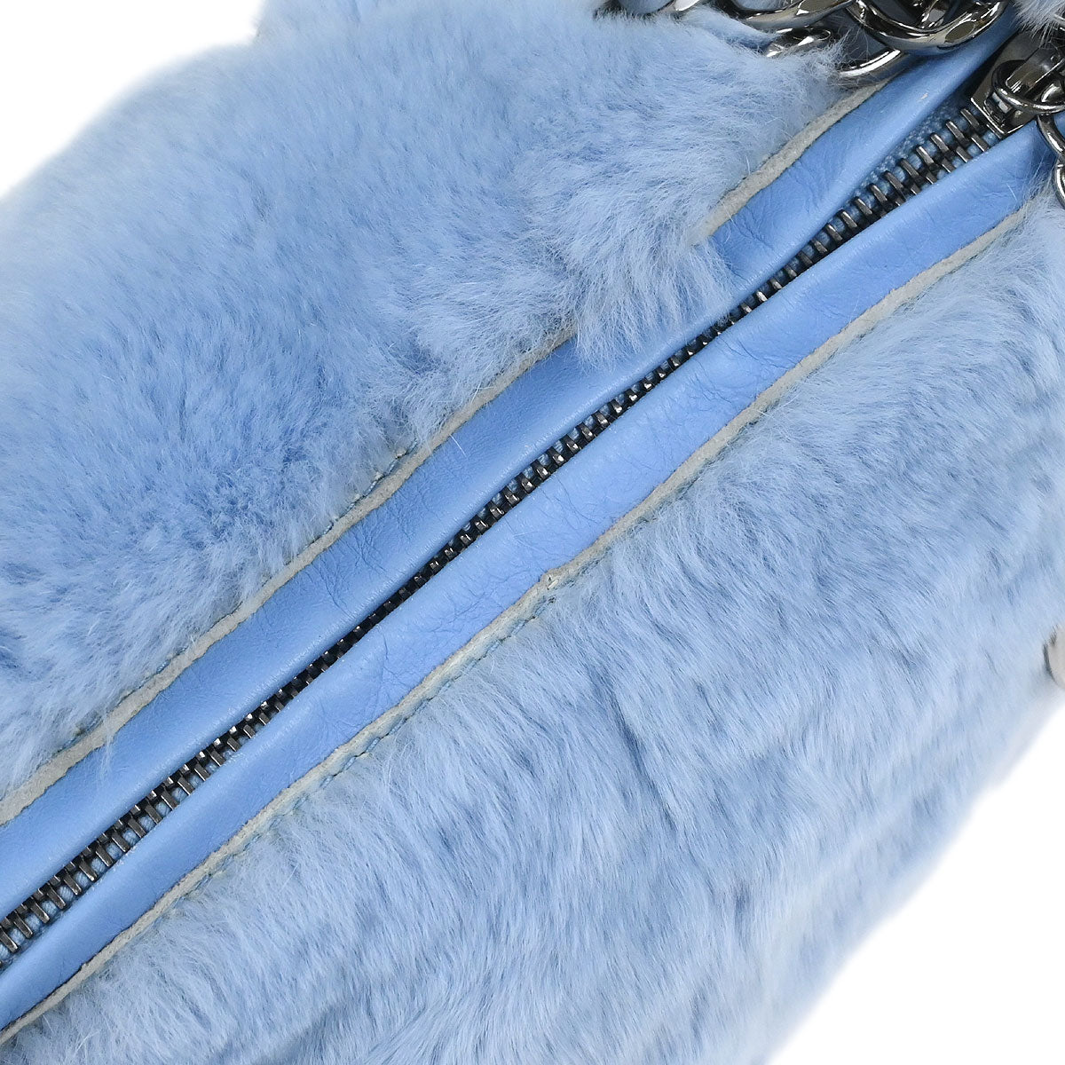 Chanel * Blue Lapin Fur Handbag