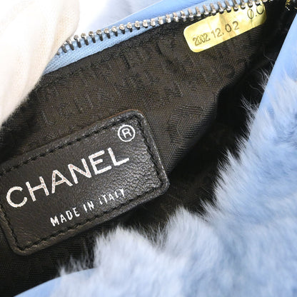 Chanel * Blue Lapin Fur Handbag