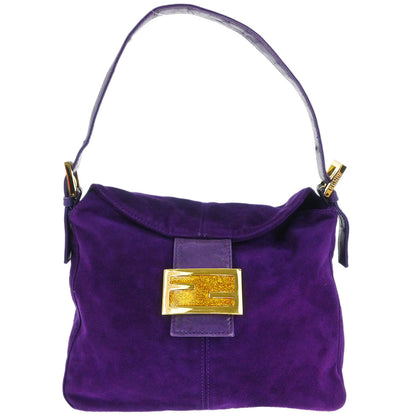 Fendi Purple Suede Handbag