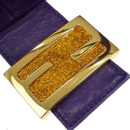 Fendi Purple Suede Handbag