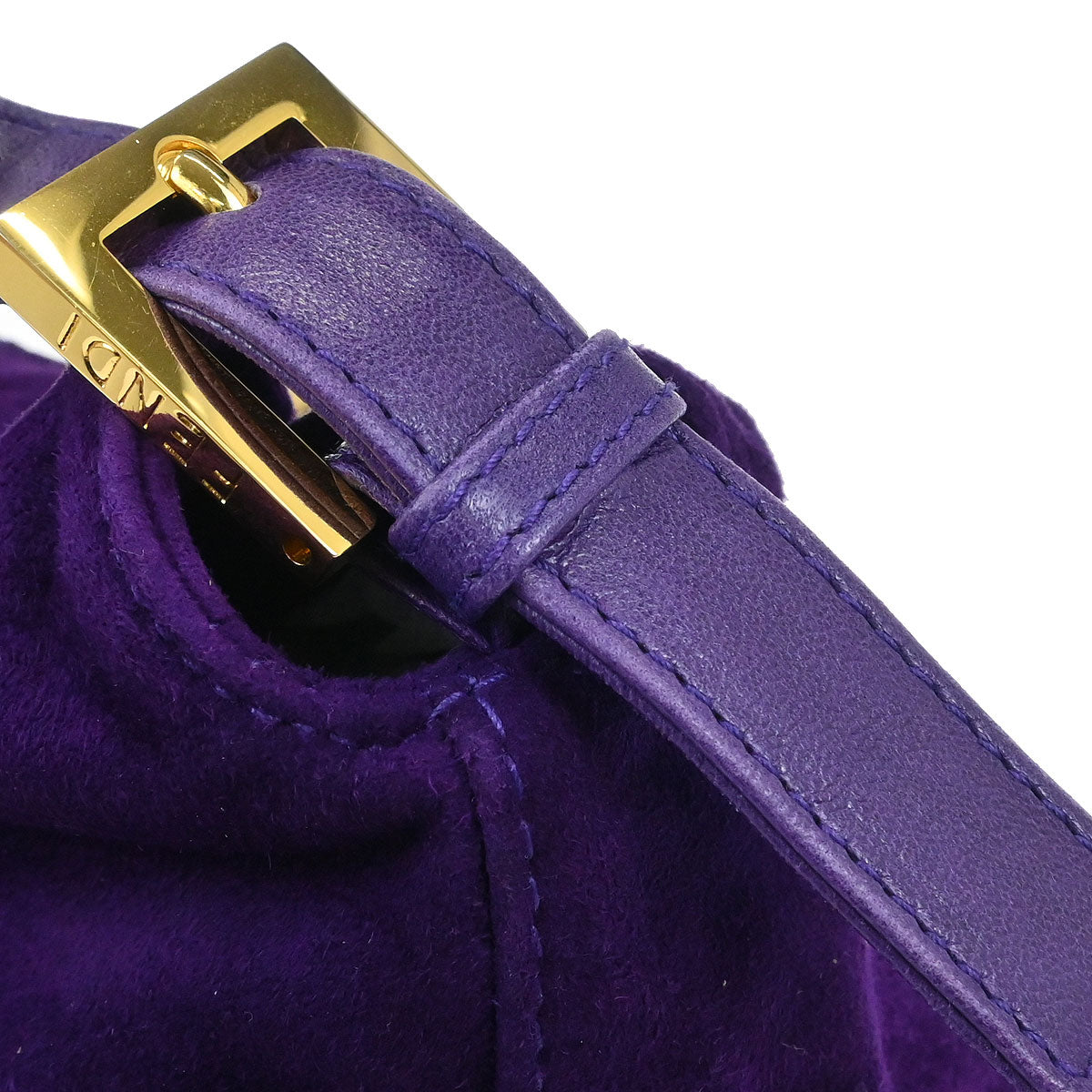 Fendi Purple Suede Handbag