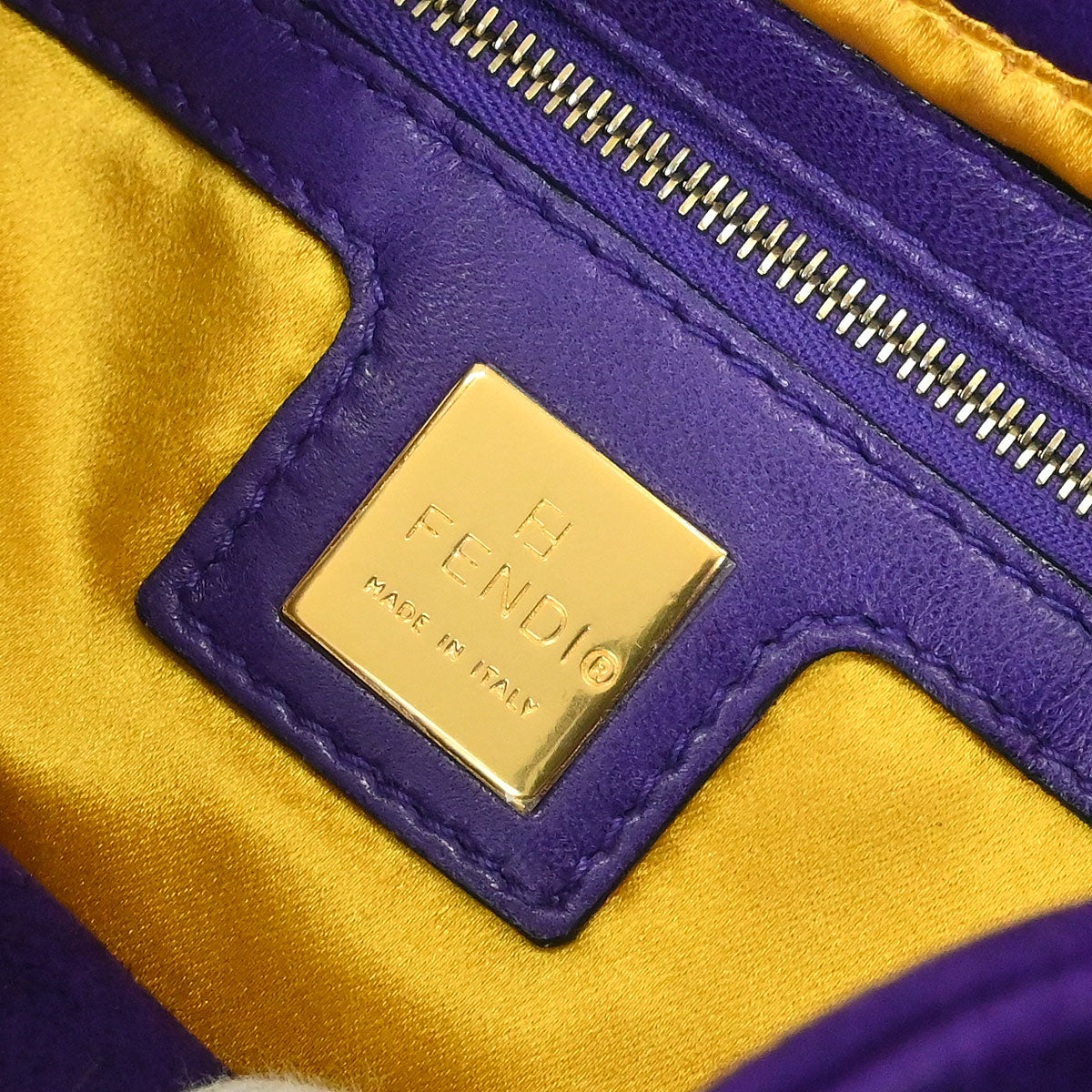 Fendi Purple Suede Handbag
