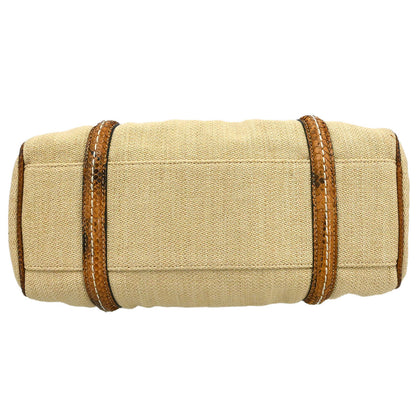 Christian Dior * Beige Canvas Python Handbag