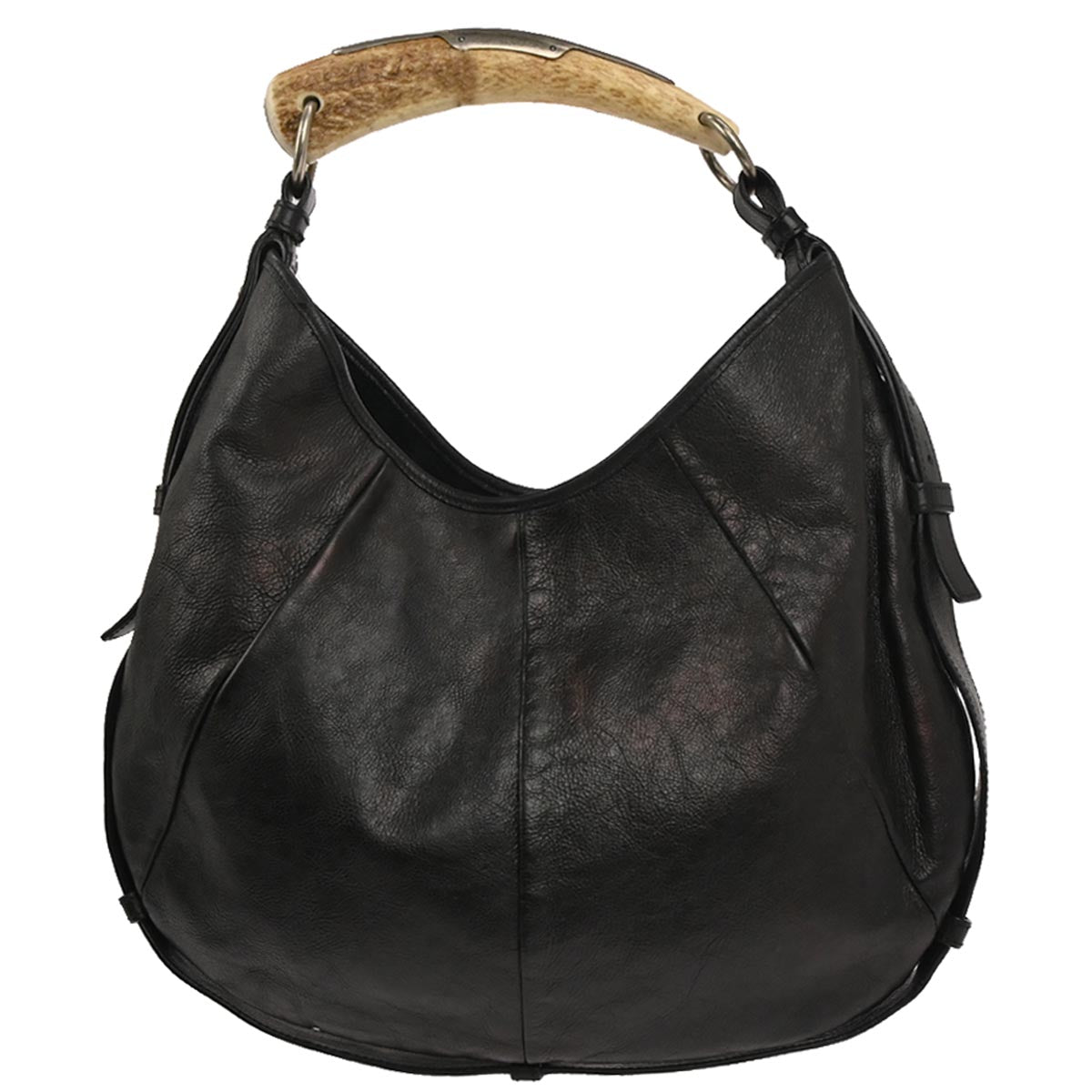 Yves Saint Laurent Black Medium Mombasa Hobo Handbag