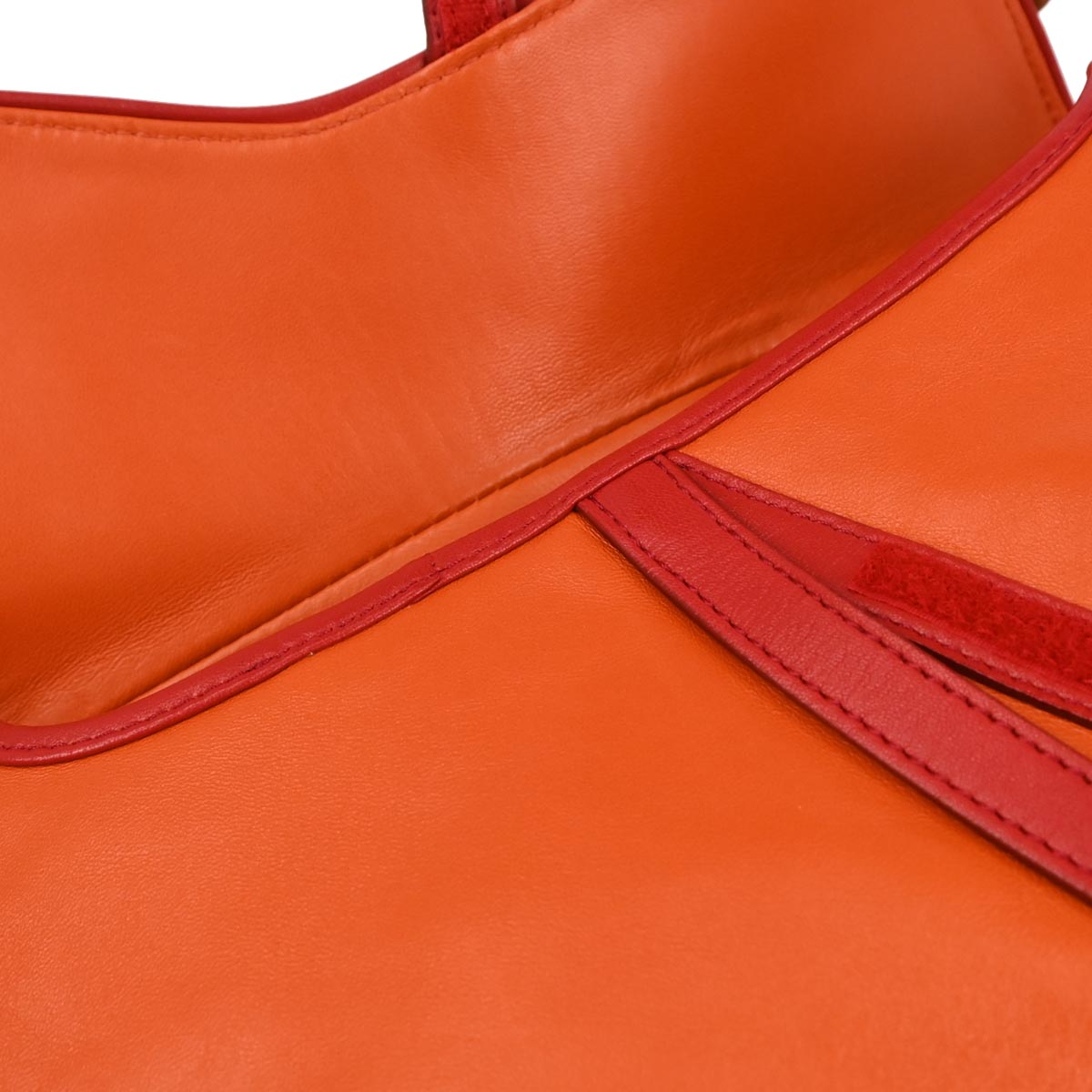 Christian Dior Orange Red Saddle Handbag
