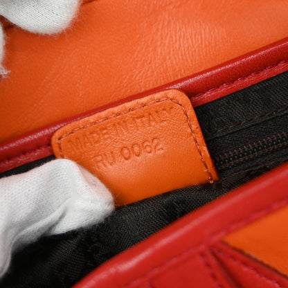 Christian Dior Orange Red Saddle Handbag